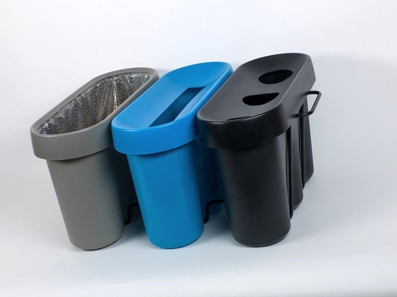 Une corbeille de tri 3 bacs personnalisable, par Selectibox