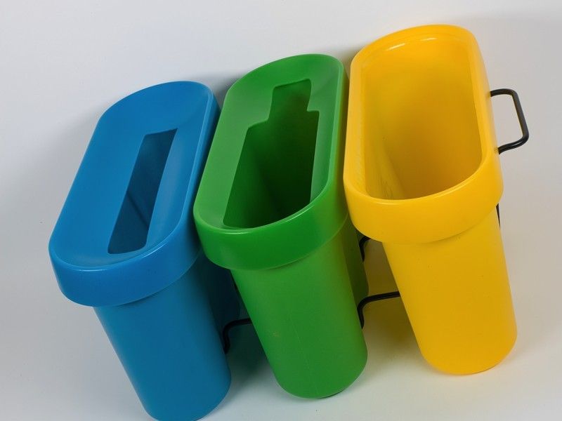 Une corbeille de tri 3 bacs personnalisable, par Selectibox