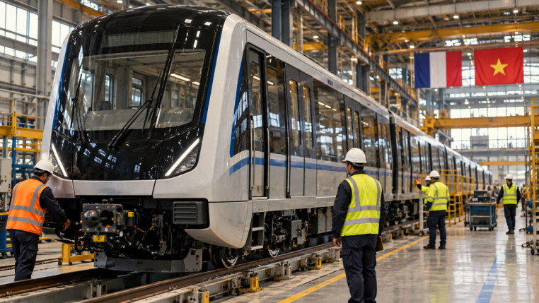 Alstom décroche au Vietnam une commande de 800 millions d’euros pour 83 rames de métro fabriquées en France Alstom décroche au Vietnam une commande de 800 millions d’euros pour 83 rames de métro fabriquées en France
