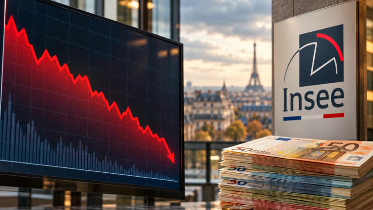 Insee : le PIB français a reculé de 0,1 % au troisième trimestre Insee : le PIB français a reculé de 0,1 % au troisième trimestre